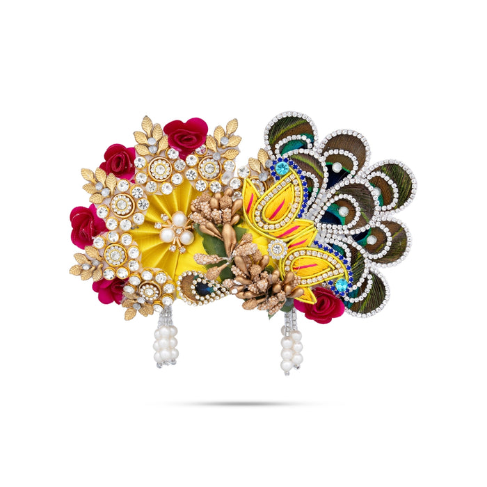 Crown - 7 x 8 Inches | Decorative Kireedam/ Kiridam/ Turban for Deity. Assorted