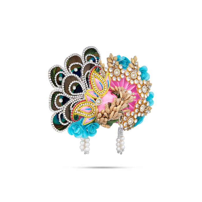 Crown - 7 x 8 Inches | Decorative Kireedam/ Kiridam/ Turban for Deity. Assorted