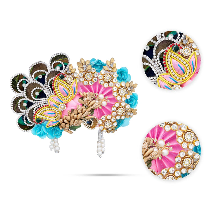 Crown - 7 x 8 Inches | Decorative Kireedam/ Kiridam/ Turban for Deity. Assorted