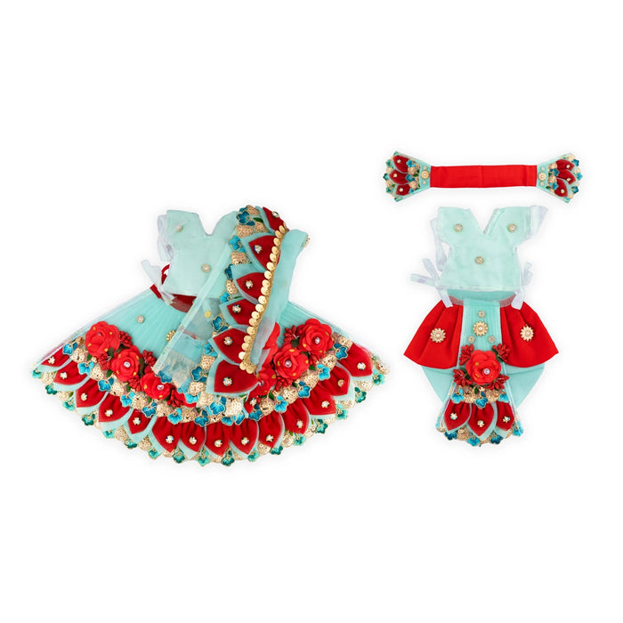 Radha Krishna Dress Set - 7 Inches | Krishna Radha Costume / Krishna And Radha Dress for Deity/ Assorted