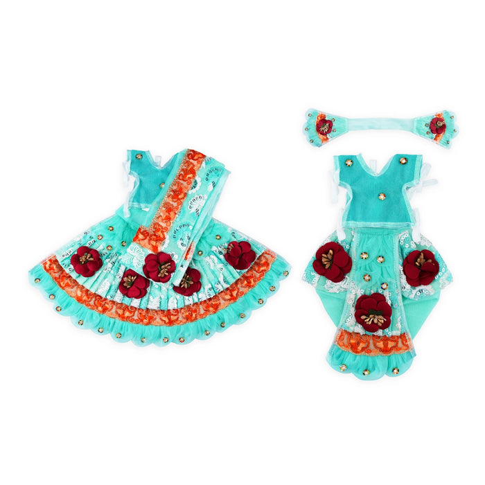 Radha Krishna Dress Set - 7 Inches | Krishna Radha Costume / Krishna And Radha Dress for Deity/ Assorted