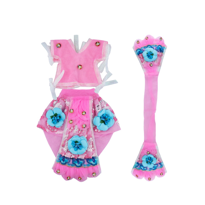 Radha Krishna Dress Set - 7 Inches | Krishna Radha Costume / Krishna And Radha Dress for Deity/ Assorted
