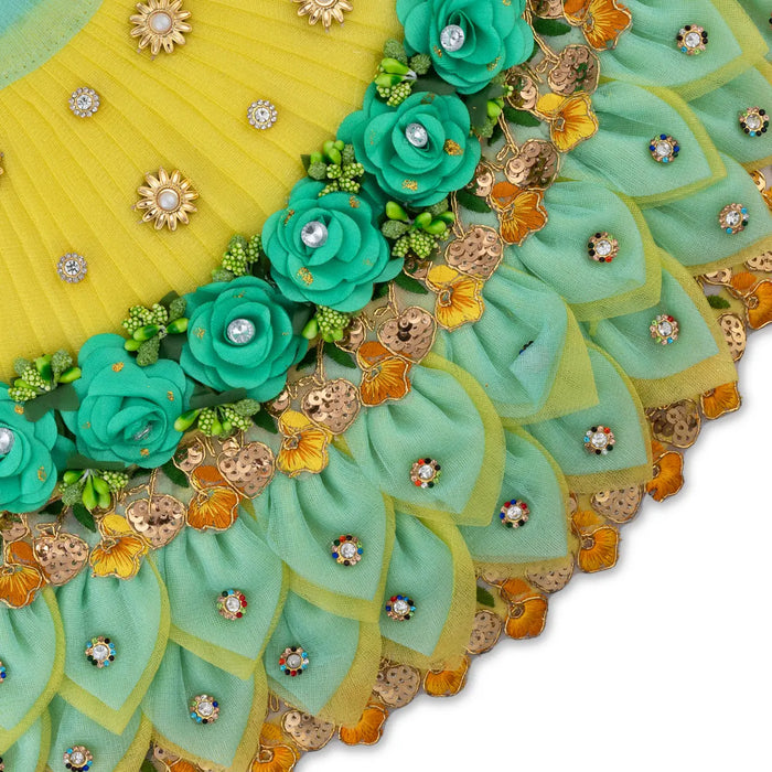 Radha Krishna Dress Set - 9 Inches | Krishna And Radha Dress/ Krishna Radha Costume for Deity/ Assorted