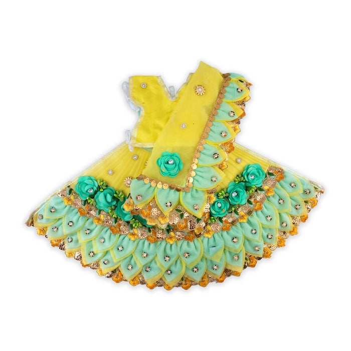 Radha Krishna Dress Set - 9 Inches | Krishna And Radha Dress/ Krishna Radha Costume for Deity/ Assorted