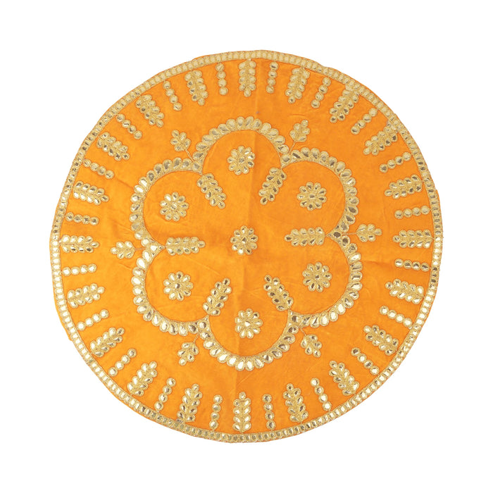 Thali Cover - 21 Inches | Thali Plate Cover/ Thal Posh for Pooja - Pooja Thali Accessories