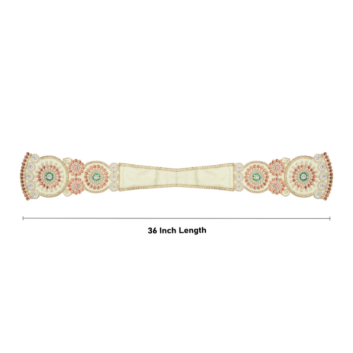 Angavastram - 36 Inches | Towel/ Beads Designed Thundu for Deity/ 55 Gms/ Assorted Colours - Shawls & Towels