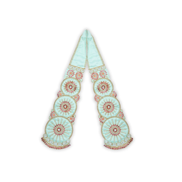 Angavastram - 60 Inches | Towel/ Beads Designed Thundu for Deity/ 115 Gms/ Assorted Colours - Shawls & Towels