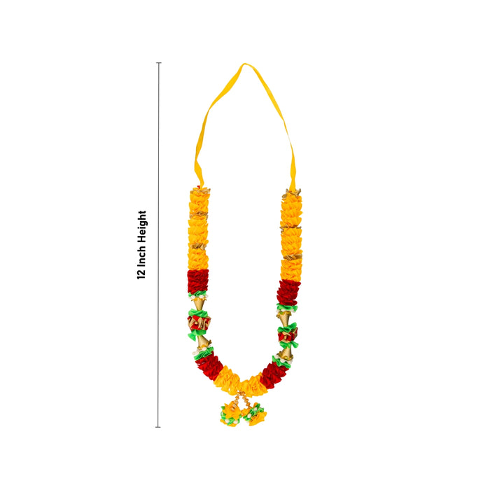 Artificial Garland - 12 Inches | Satin Mala/ Cloth Garland/ Fancy Mala for Photo Frame & Decoration - Mala