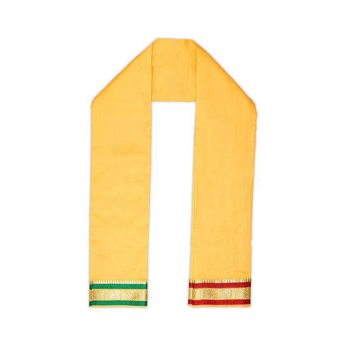 Veshti With Angavastram Set - 10 x 6 Yards | Vesti With Towel/ Ganga Jamuna Silk Dhoti & Thundu for Men