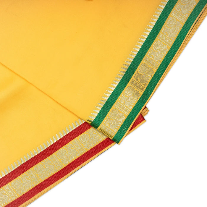 Veshti With Angavastram Set - 10 x 6 Yards | Vesti With Towel/ Ganga Jamuna Silk Dhoti & Thundu for Men