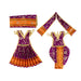Radha Krishna Dress Set - 9 Inches | Velvet Radha Krishna Poshak/ Fancy Krishna And Radha Dress for Deity - Laddu Gopal, Krishna & Radha Rani Dress