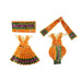 Radha Krishna Dress Set - 12 Inches | Velvet Radha Krishna Poshak/ Fancy Krishna And Radha Dress for Deity - Laddu Gopal, Krishna & Radha Rani Dress