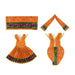 Radha Krishna Dress Set - 15 Inches | Velvet Radha Krishna Poshak/ Fancy Krishna And Radha Dress for Deity - Laddu Gopal, Krishna & Radha Rani Dress