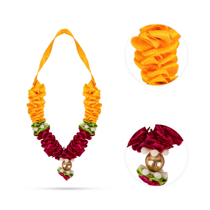 Cloth Garland - 4 Inches | Satin Mala/ Artificial Garland/ Artificial Mala for Decoration - Mala