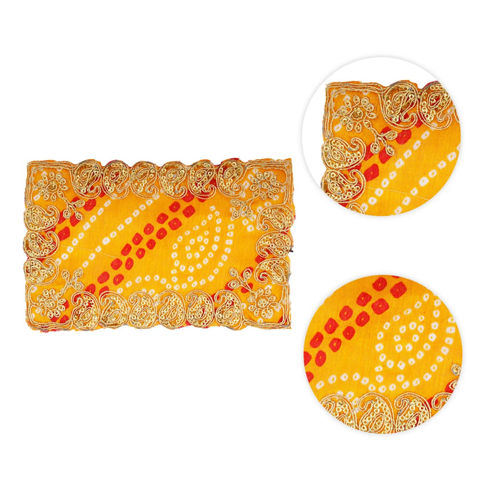 Chunri - 6.5 x 4 Inches | Mata Chunari/ Chunri for Deity/ Assorted Design - Devi Dress