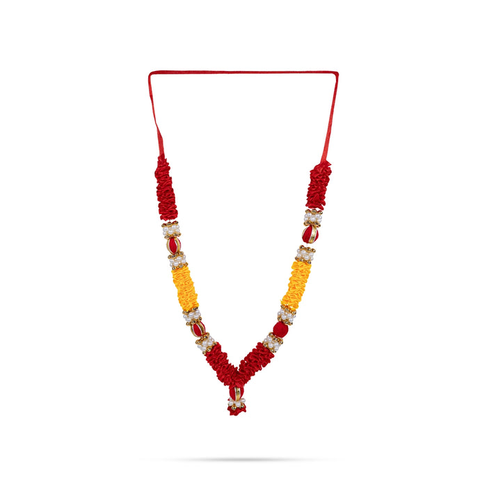 Artificial Garland - 9 Inches | Satin Mala/ Flower Garland/ Fancy Mala for Photo Frame & Decoration