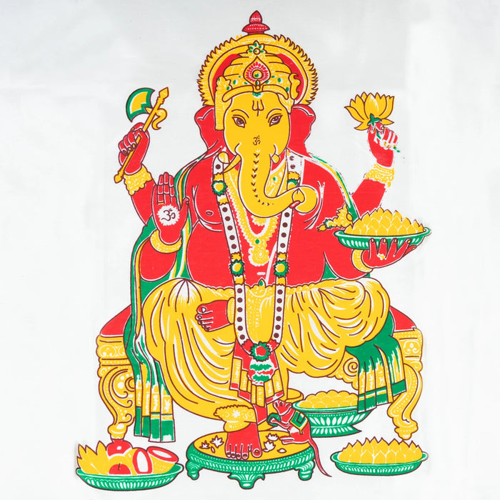 Satin Screen - 67 x 43 Inches | Door Curtain/ Beautiful Curtain for Pooja Room - Deity Curtain