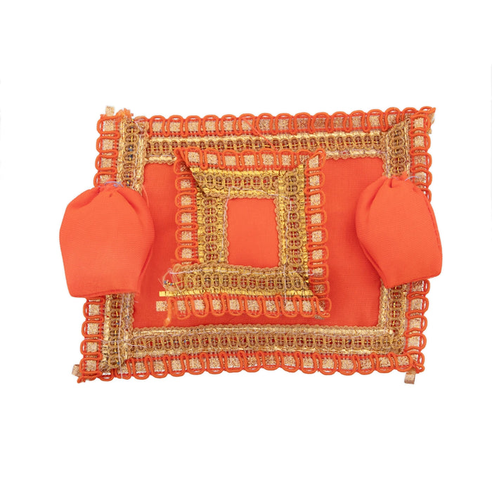 Laddu Gopal Asan - 3 Inches | Kanha Ji Asan/ Gadi Set/ Gaddi Set for Deity - Deity Accessories