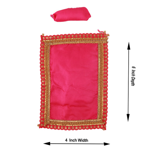 Laddu Gopal Asan - 4 Inches | Kanha Ji Asan/ Gadi Set/ Gaddi Set for Deity - Deity Accessories