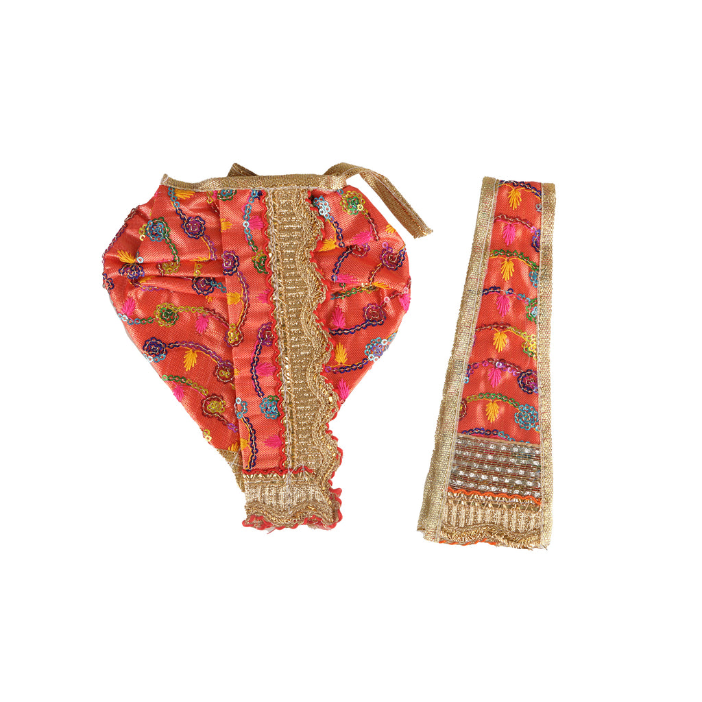 Panchakacham Set - 6 Inches | Satin Panchagajam Dhoti/ Readymade Panchakacham for Deity/ Assorted Colour