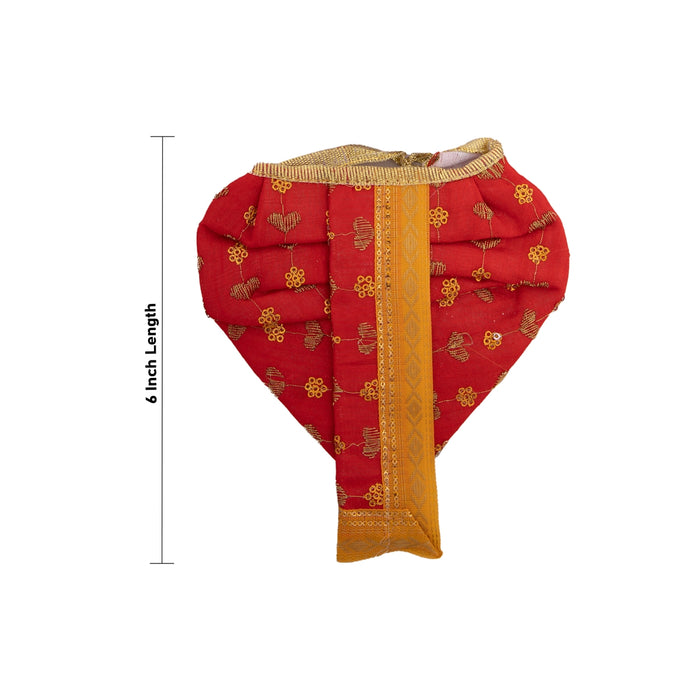 Panchakacham Set - 6 Inches | Satin Panchagajam Dhoti/ Readymade Panchakacham for Deity/ Assorted Colour - Bhagwan Vastra