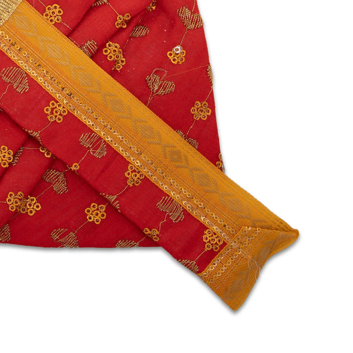 Panchakacham Set - 6 Inches | Satin Panchagajam Dhoti/ Readymade Panchakacham for Deity/ Assorted Colour - Bhagwan Vastra