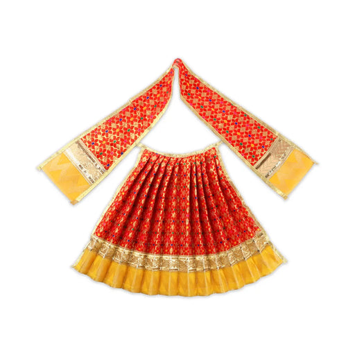 Amman Pavadai - 12 X 18 Inches | Mata Dress/ Devi Vastra/ Mata Poshak for Deity/ Assorted Colours - Devi Dress