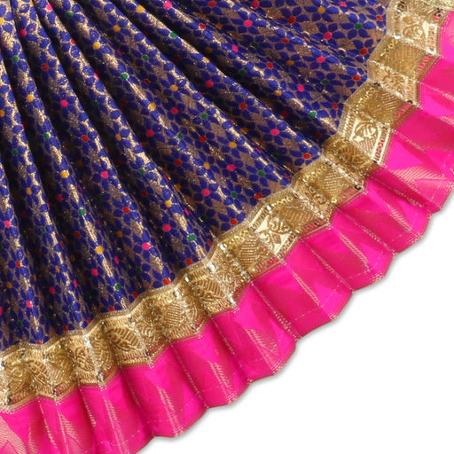 Amman Pavadai - 15 Inches | Jari Border Lehenga Patka/ Devi Dress for Deity/ Assorted Colour - Devi Dress