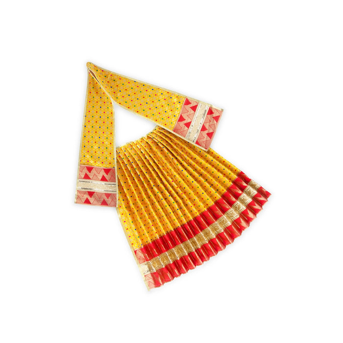 Amman Pavadai - 18 x 32 Inches | Lehenga Patka/ Satin Devi Vastra for Deity Decor/ Assorted Colour - Devi Dress