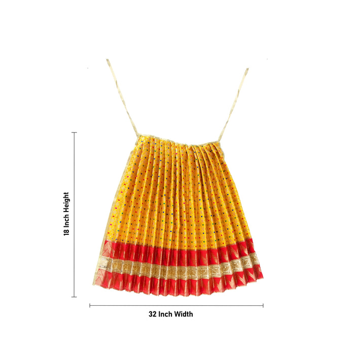 Amman Pavadai - 18 x 32 Inches | Lehenga Patka/ Satin Devi Vastra for Deity Decor/ Assorted Colour - Devi Dress