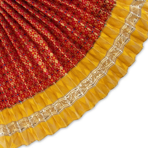 Amman Pavadai - 18 x 32 Inches | Lehenga Patka/ Satin Devi Vastra for Deity Decor/ Assorted Colour - Devi Dress