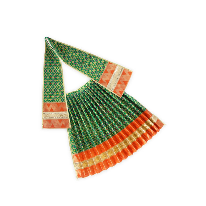 Amman Pavadai - 18 x 32 Inches | Lehenga Patka/ Satin Devi Vastra for Deity Decor/ Assorted Colour - Devi Dress