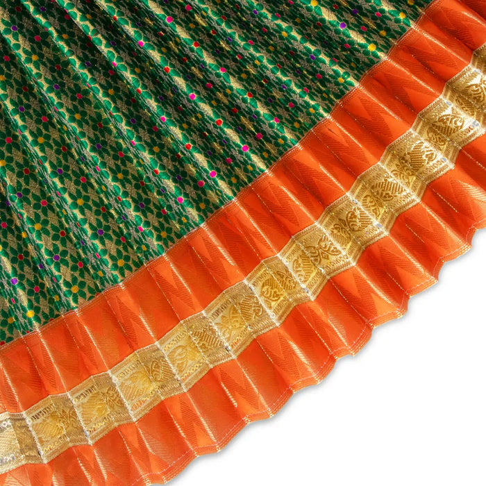 Amman Pavadai - 18 x 32 Inches | Lehenga Patka/ Satin Devi Vastra for Deity Decor/ Assorted Colour - Devi Dress