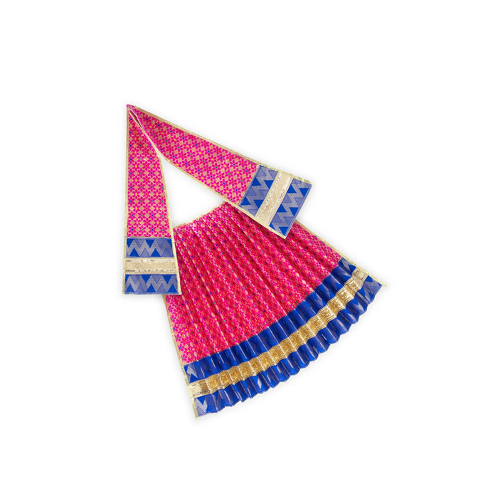 Amman Pavadai - 18 x 32 Inches | Lehenga Patka/ Satin Devi Vastra for Deity Decor/ Assorted Colour - Devi Dress