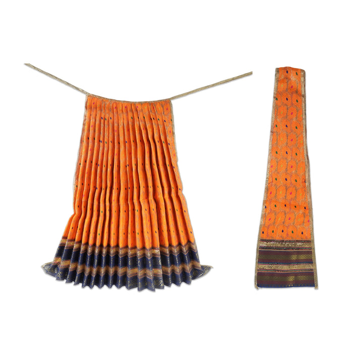Amman Pavadai - 21 x 26 Inches | Mata Poshak/ Mata Rani Dress/ Jari Border Devi Dress for Deity