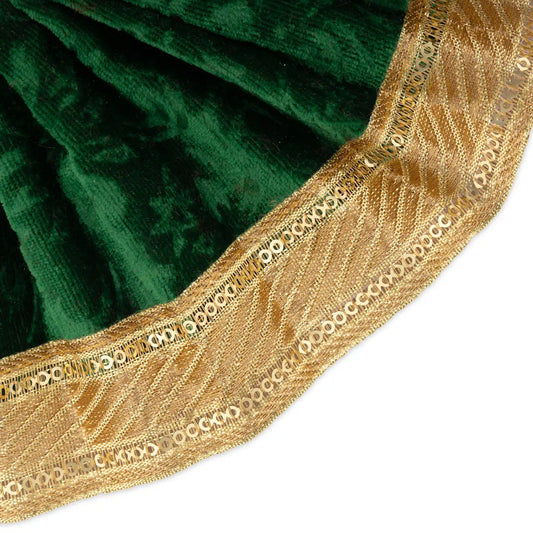 Amman Pavadai - 8 x 9 Inches | Velvet Mata Dress/ Golden Border Devi Vastra/ Mata Poshak for Deity/ Assorted Colors - Devi Dress