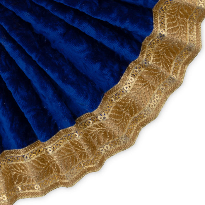 Amman Pavadai - 6 x 11 Inches | Velvet with Jari Border Lehenga Patka/ Mata Dress for Deity/ Assorted Colour - Devi Dress