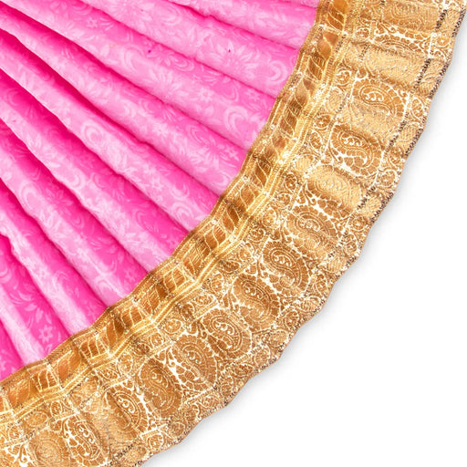 Amman Pavadai - 15 x 26 Inches | Velvet Mata Dress/ Golden Border Devi Vastra/ Mata Poshak for Deity/ Assorted Colours - Devi Dress