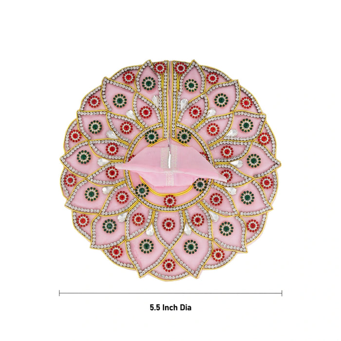 Krishna Dress - 5.5 Inches | Stone Work Laddu Gopal Ji Dress / Kanha Dress for Deity / Gol Poshak - Laddu Gopal, Krishna & Radha Rani Dress