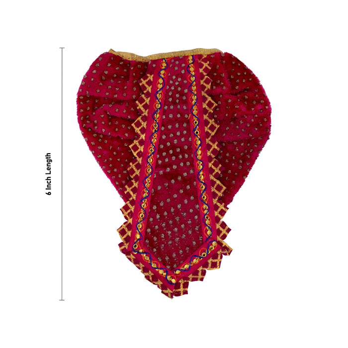 Readymade Panchakacham - 6 Inches | Velvet Dhoti Set/ Panchagajam dhoti For Deity