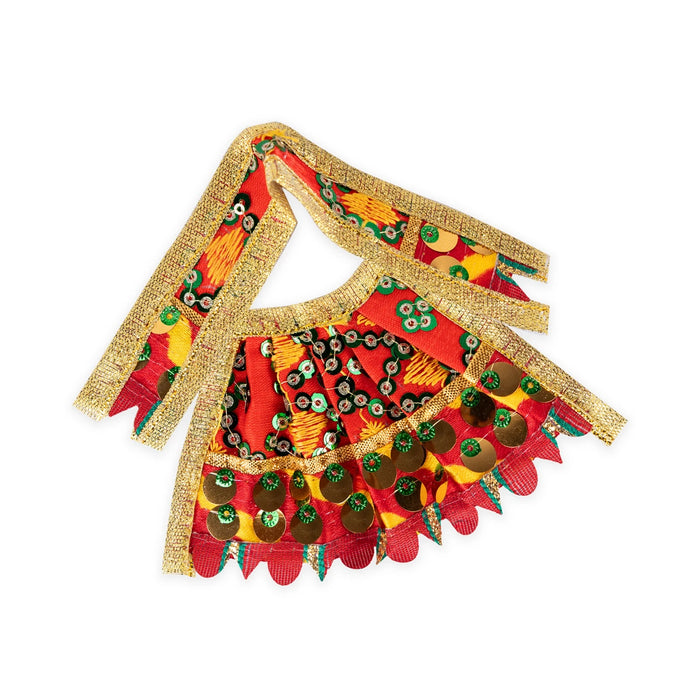 Devi Dress - 2 x 4.5 Inches | Embroidery Design Mata Rani Poshak/ Amman Pavadai for Deity - Devi Dress