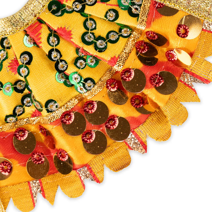 Devi Dress - 2 x 4.5 Inches | Embroidery Design Mata Rani Poshak/ Amman Pavadai for Deity - Devi Dress