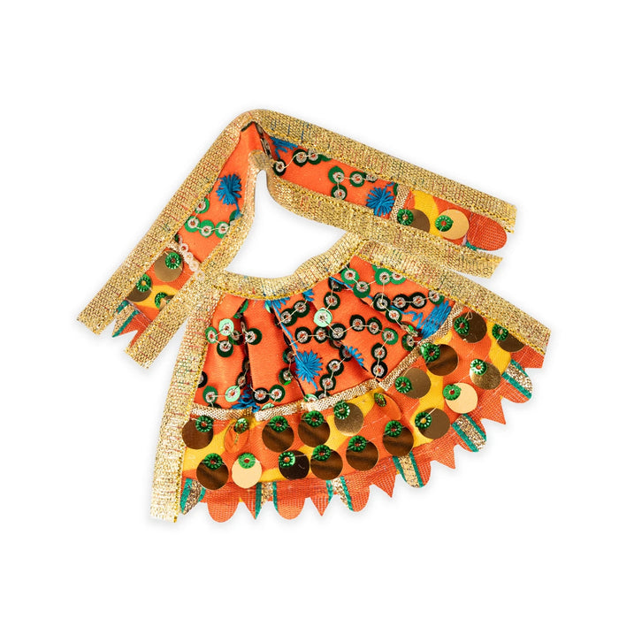 Devi Dress - 2 x 4.5 Inches | Embroidery Design Mata Rani Poshak/ Amman Pavadai for Deity - Devi Dress