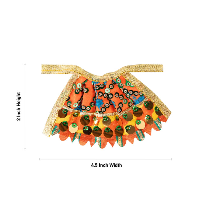 Devi Dress - 2 x 4.5 Inches | Embroidery Design Mata Rani Poshak/ Amman Pavadai for Deity - Devi Dress