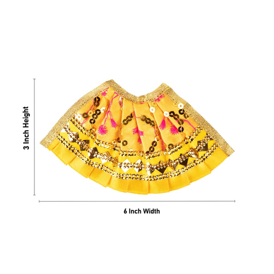 Devi Dress - 3 x 6 Inches | Embroidery Design Mata Rani Poshak/ Amman Pavadai for Deity - Devi Dress
