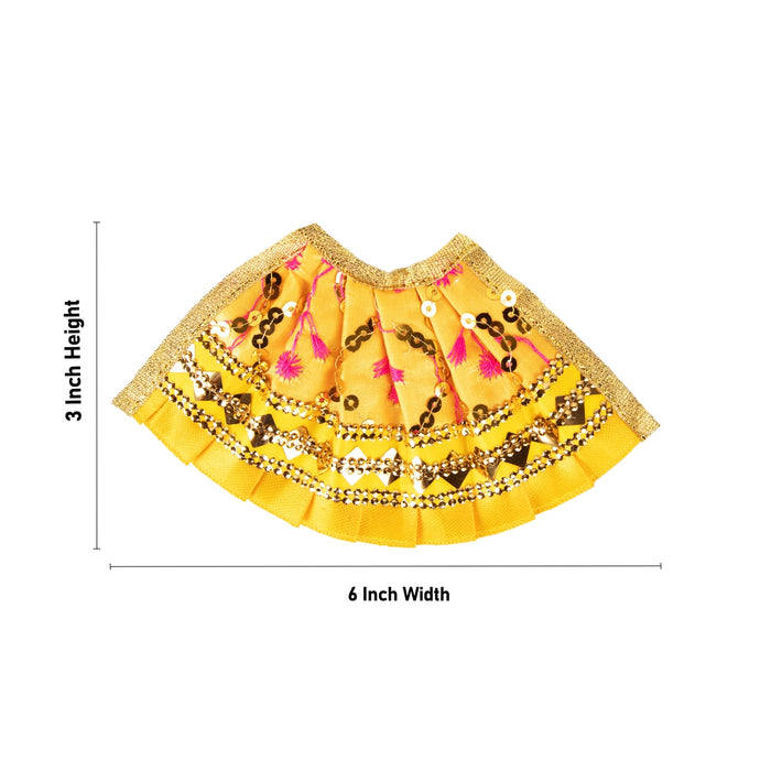 Devi Dress - 3 x 6 Inches | Embroidery Design Mata Rani Poshak/ Amman Pavadai for Deity - Devi Dress