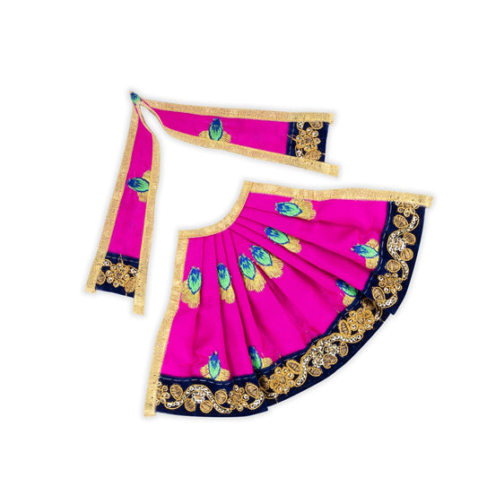 Devi Dress - 5 x 11 Inches | Mata Rani Poshak/ Embroidery Design Matha Dress/ Amman Pavadai for Deity - Devi Dress