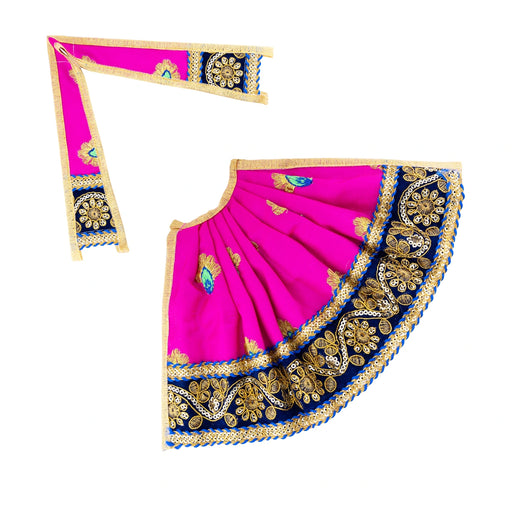 Devi Dress - 6 x 10.5 Inches | Mata Rani Poshak/ Embroidery Design Amman Pavadai for Deity Decor - Devi Dress