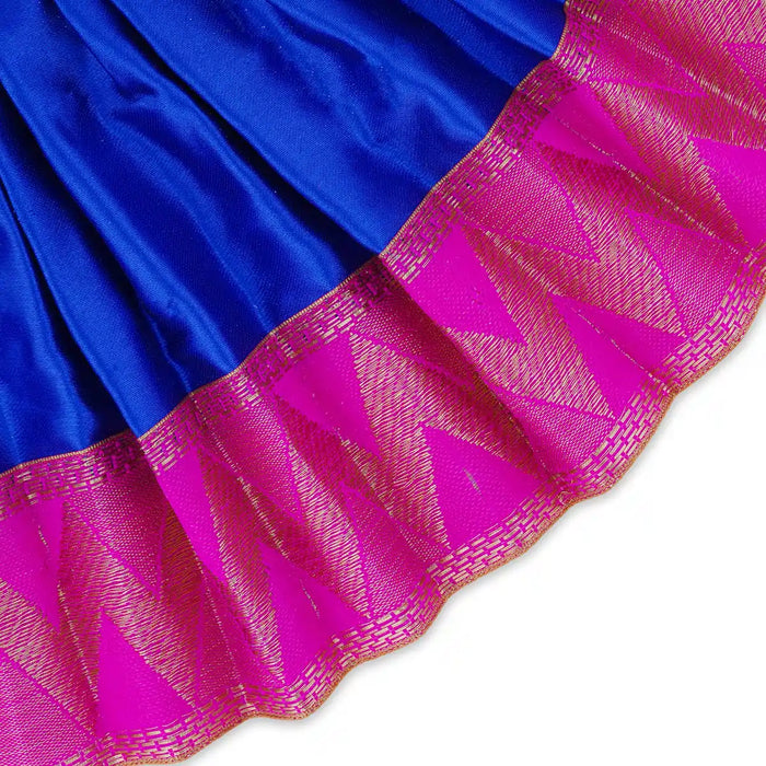 Amman Pavadai - 6 x 12 Inches | Satin Apoorva Mata Dress/ Devi Vastra/ Mata Poshak for Deity/ Assorted Colour - Devi Dress