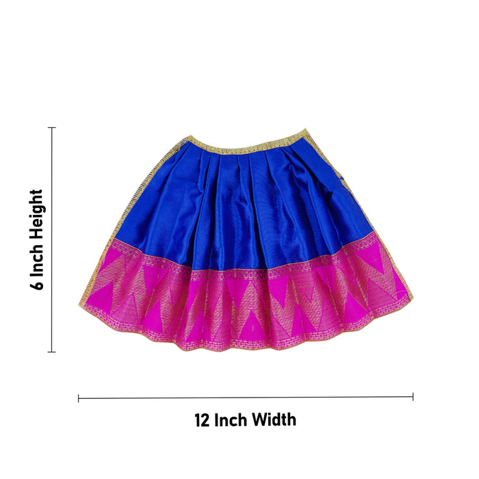 Amman Pavadai - 6 x 12 Inches | Satin Apoorva Mata Dress/ Devi Vastra/ Mata Poshak for Deity/ Assorted Colour - Devi Dress